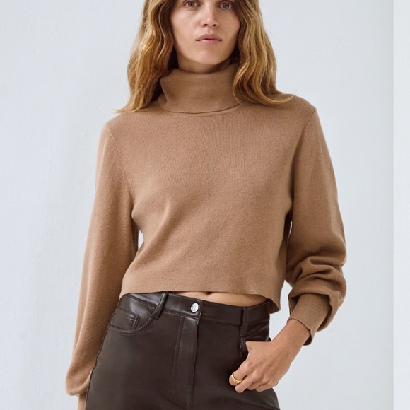 Aritzia Wilfred Rebecca Tan Turtleneck Sweatr - Picture 1 of 9